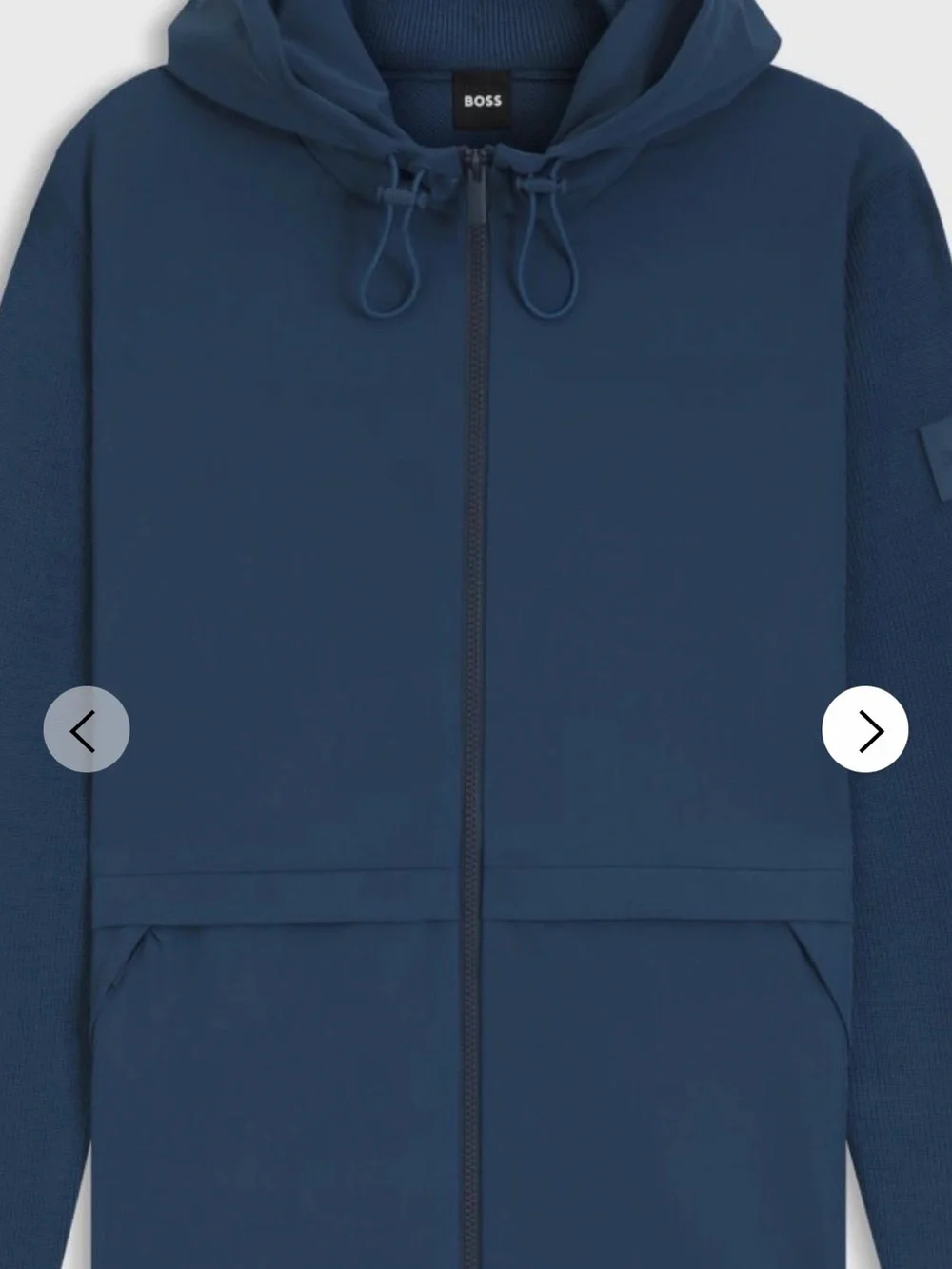 BOSS Men's Hooded SOFTSHELL JACKET KNITTED Large tech travel performance